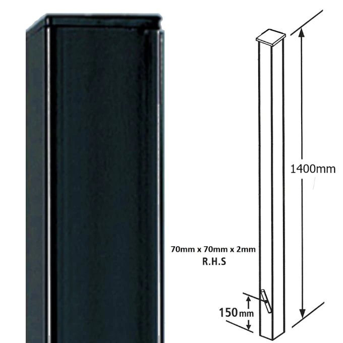 Universal Bolt Down Gate/Railing Post - 70mm - Image 2