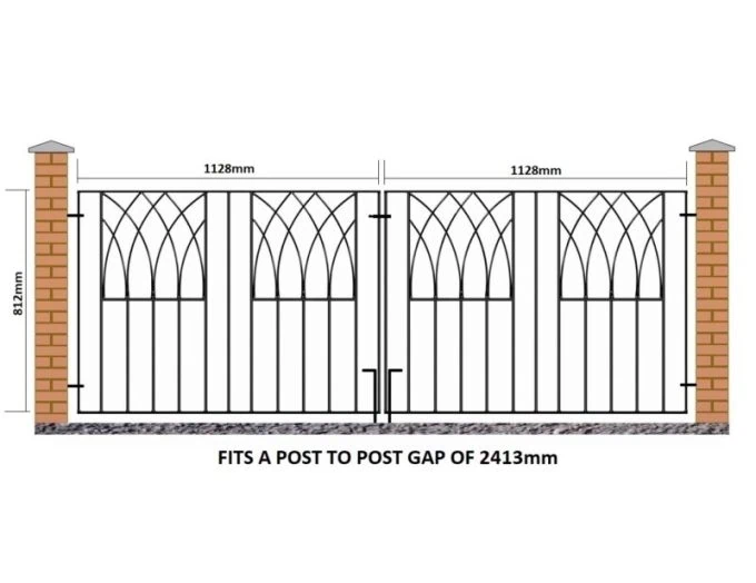 32 Inwire Gate Abbey Double Gate - 812mm (32″) High - Simply Secure (UK) Ltd