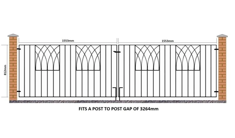 Abbey Double Gate - 812mm (32") High - Image 5