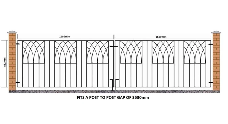 Abbey Double Gate - 812mm (32") High - Image 6