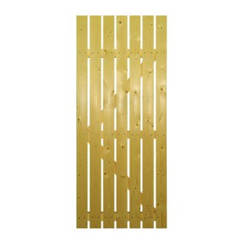 Carlton Single Timber Gate – Square Top - Open Board