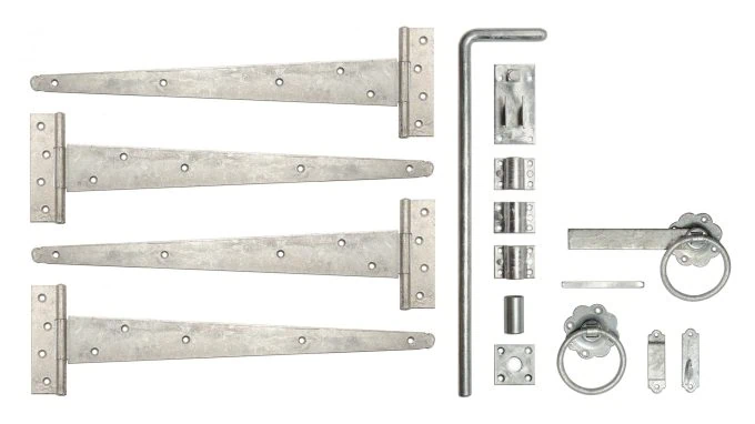 Timber Gate Double Fittings - T-Hinge + Latch - 18" - Image 2
