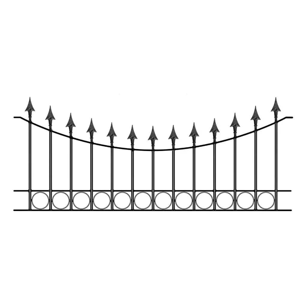 Balmoral Garden Railing Panel - Arched - 735mm (29") High - Image 2