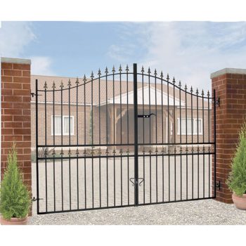 Corfe Double Driveway Gate – Tall Bow Top – 2083mm (82″) High