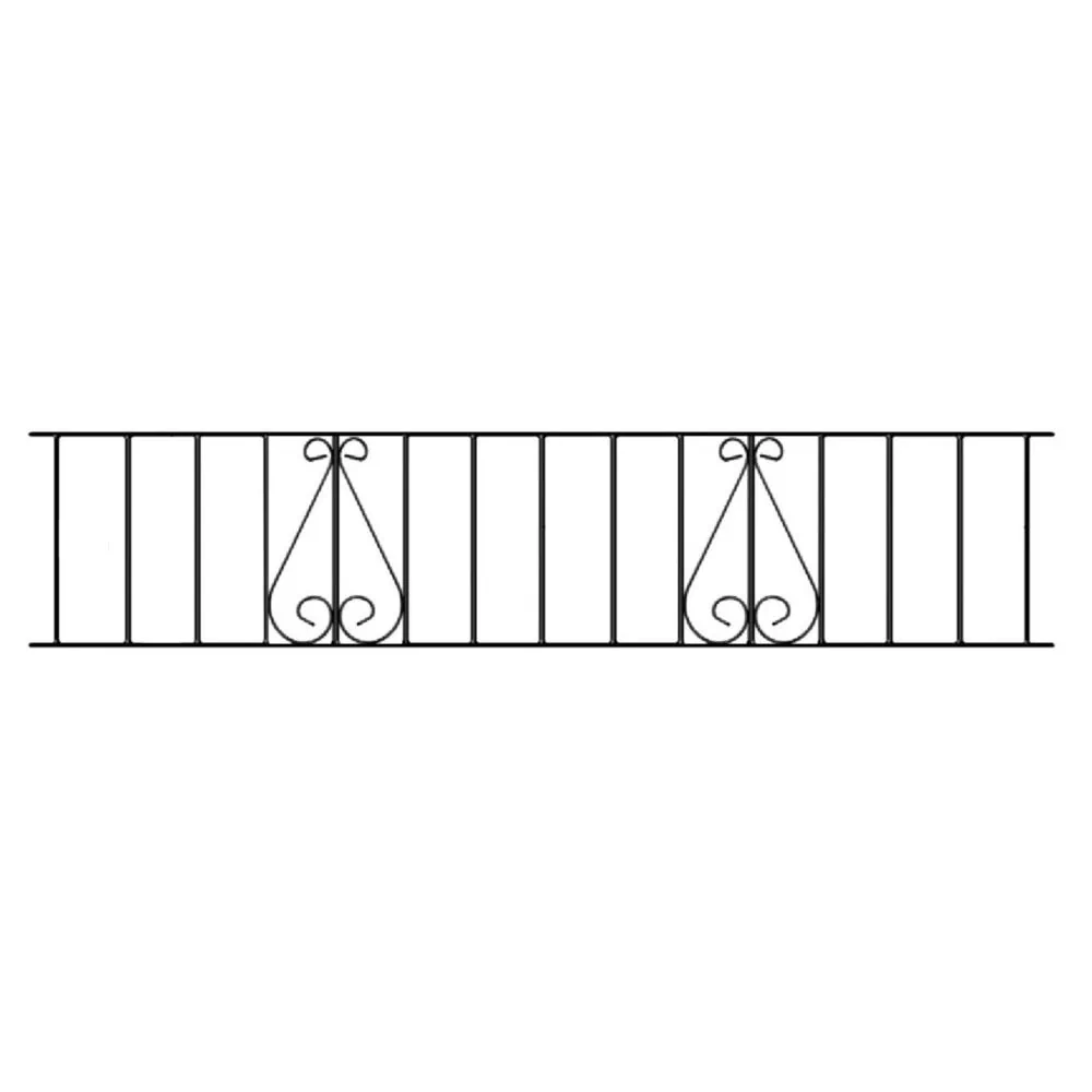Classic Garden Railing Panel - 355mm (14") High