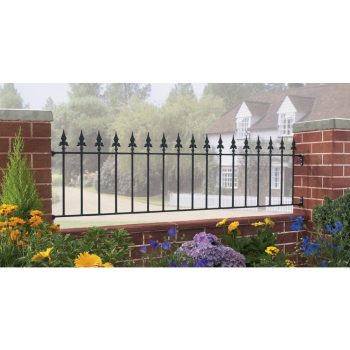 Saxon Garden Railing Panel - Flat Top - 490mm (19.3") High