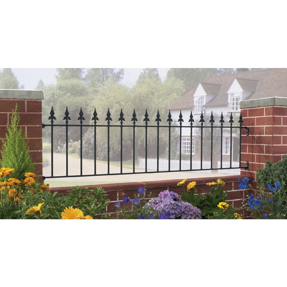 Saxon Garden Railing Panel - Flat Top - 490mm (19.3") High
