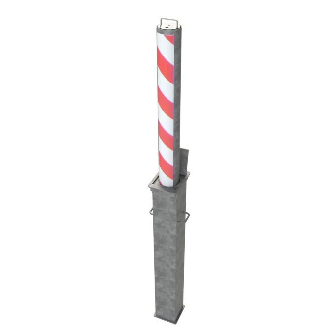 Galvanised Large Round Lower Height Lift Assist Telescopic Security Post