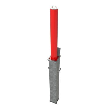 Galvanised and Powder Coated Large Round Lower Height Lift Assist Telescopic Security Post