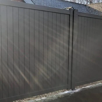 Double Swing Gate - Solid vertical infill flat top
