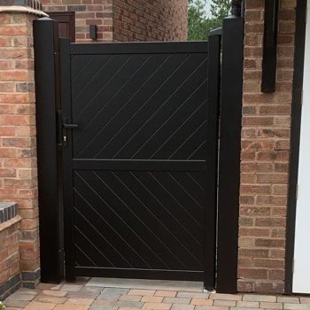 Pedestrian Gate – Solid diagonal infill