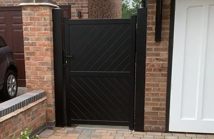 Pedestrian Gate – Solid diagonal infill - Simply Secure (UK) Ltd