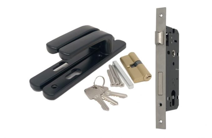 Gate Handle Set with Keys and Lock - Double Gate